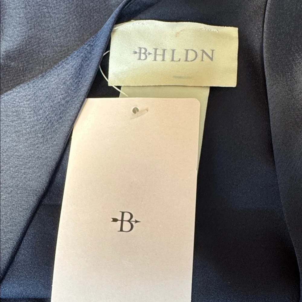 NWT BHLDN Scottie One-Shoulder Side-Slit Stretch Satin Maxi Dress Anthropologie - Picture 12 of 12